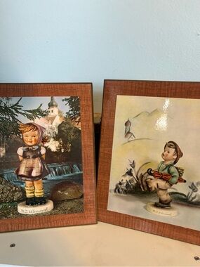 Two Vintage Mounted M.I. Hummel Prints 8.5 x 10.5